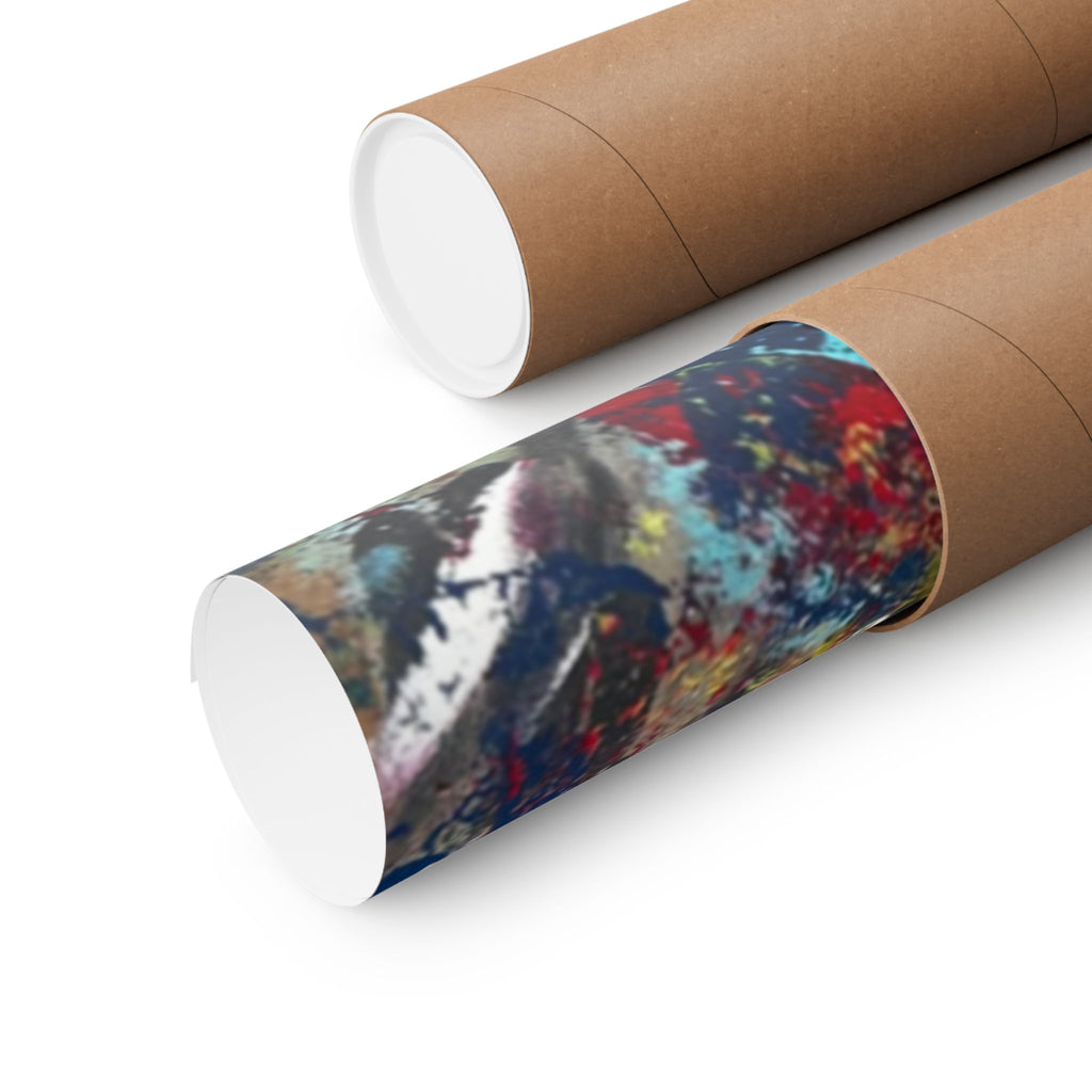 Abstract Color Splash Matte Poster EYE Horizontal Art Print