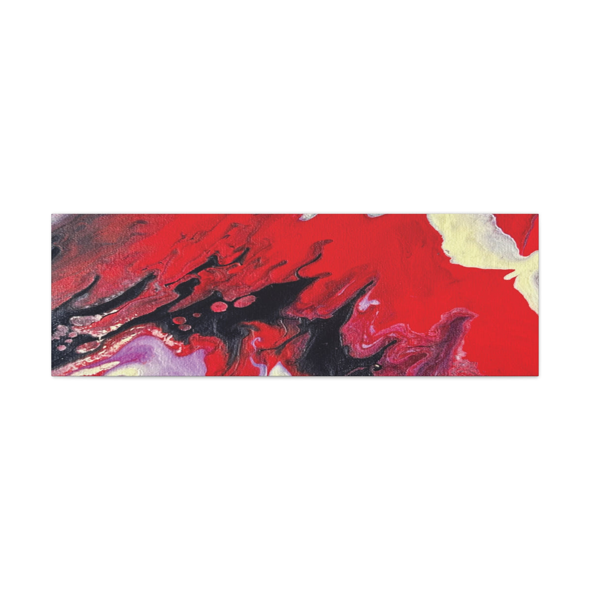 Power Abstract Red Fluid Art Canvas Print (Matte Stretched 1.25")