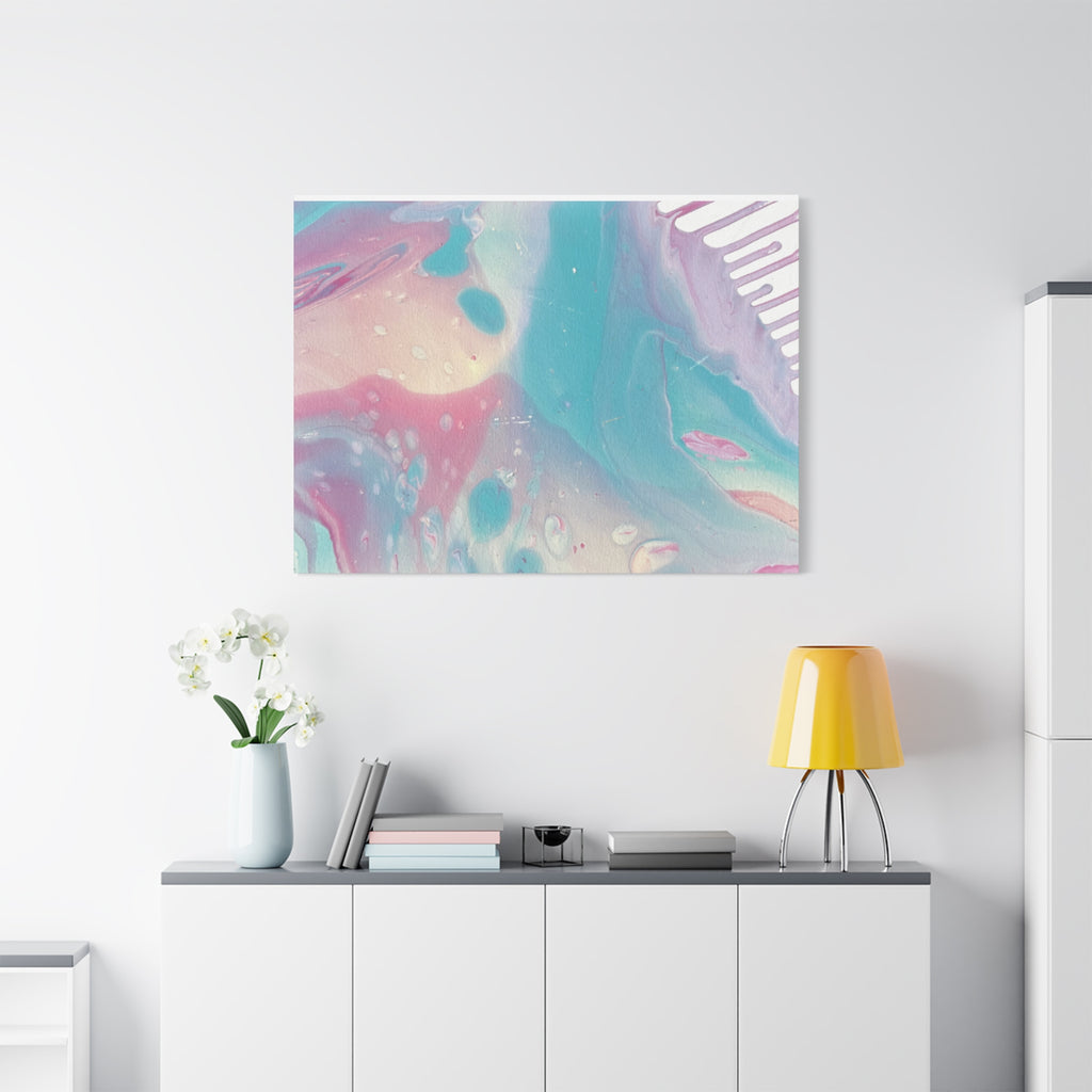 Pastel Fluid Animal Canvas Print Abstract Acrylic Pour Wall Art