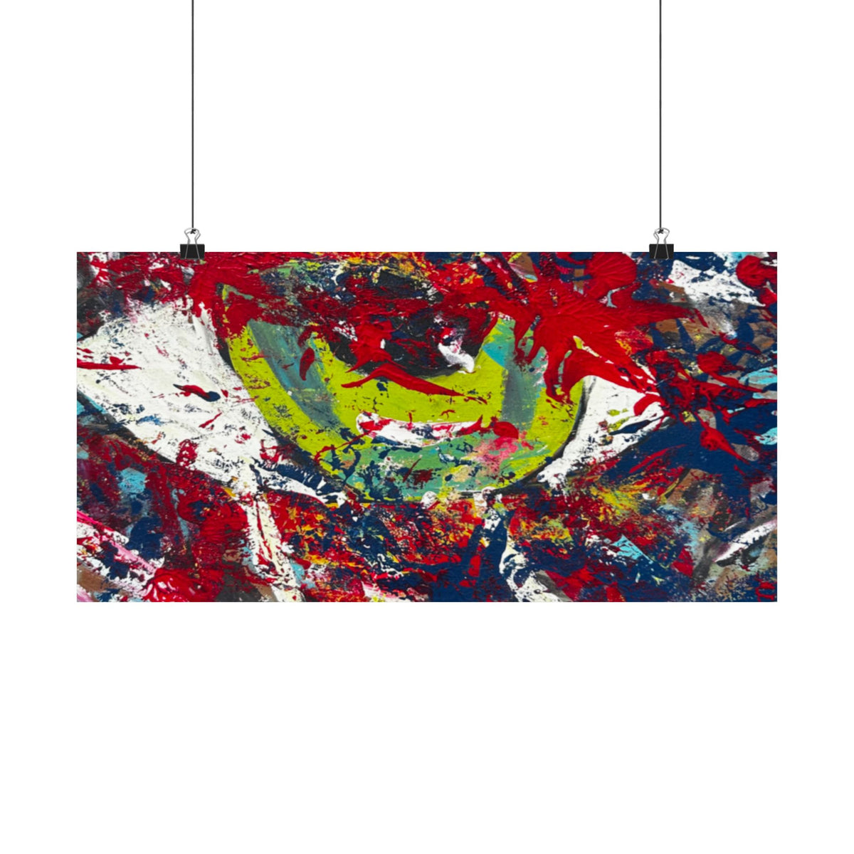 Abstract Color Splash Matte Poster EYE Horizontal Art Print