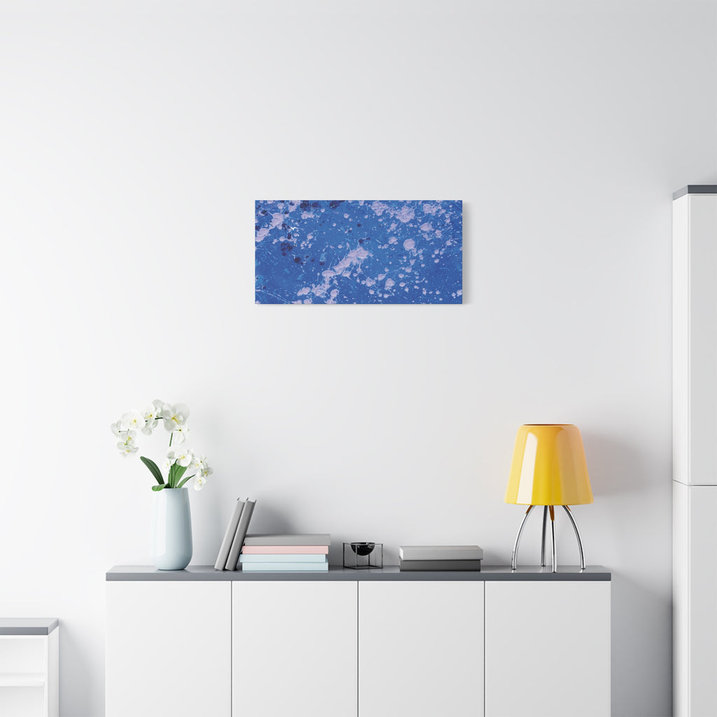 Blue Abstract Splatter Canvas Print  Dots (Matte Stretched 1.25")