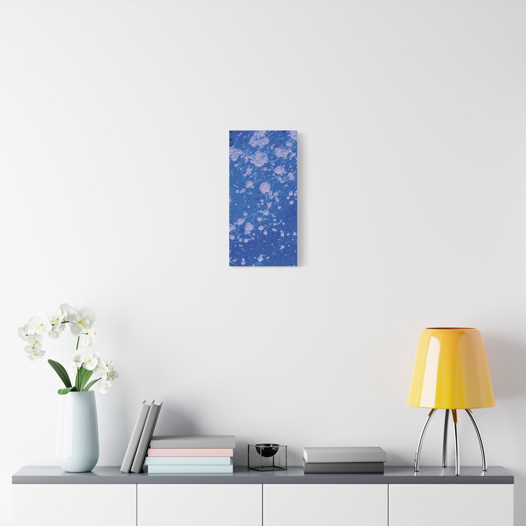 Blue Abstract Splatter Canvas Print  Dots (Matte Stretched 1.25")