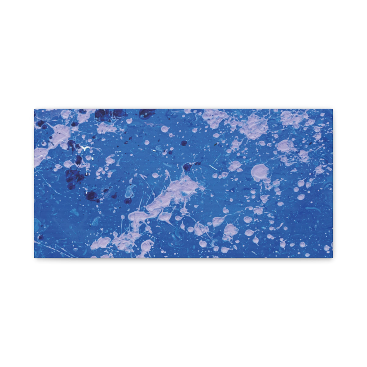 Blue Abstract Splatter Canvas Print  Dots (Matte Stretched 1.25")