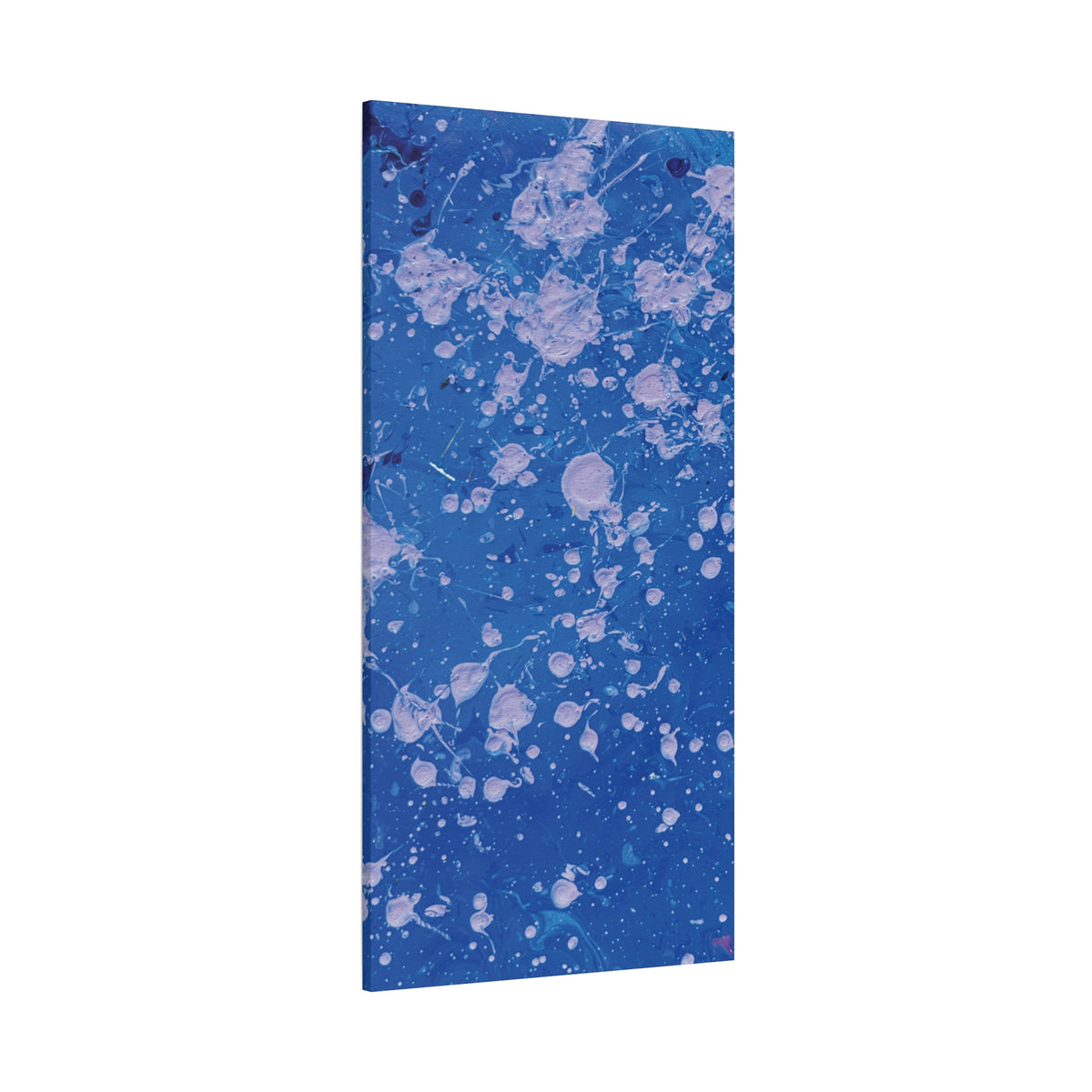 Blue Abstract Splatter Canvas Print  Dots (Matte Stretched 1.25")
