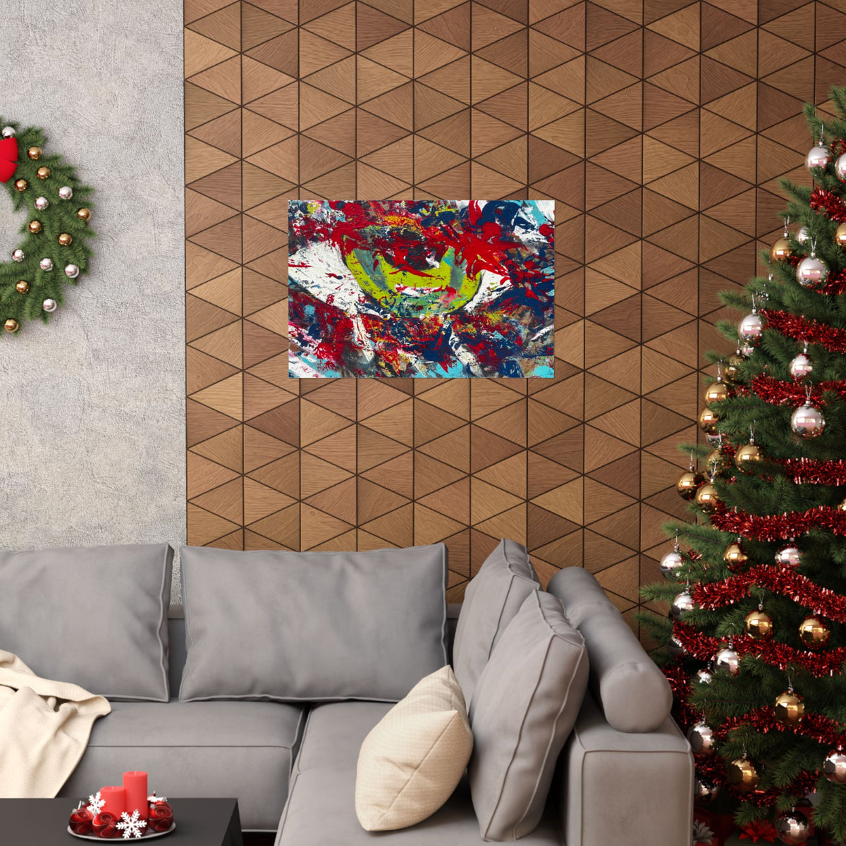 Abstract Color Splash Matte Poster EYE Horizontal Art Print