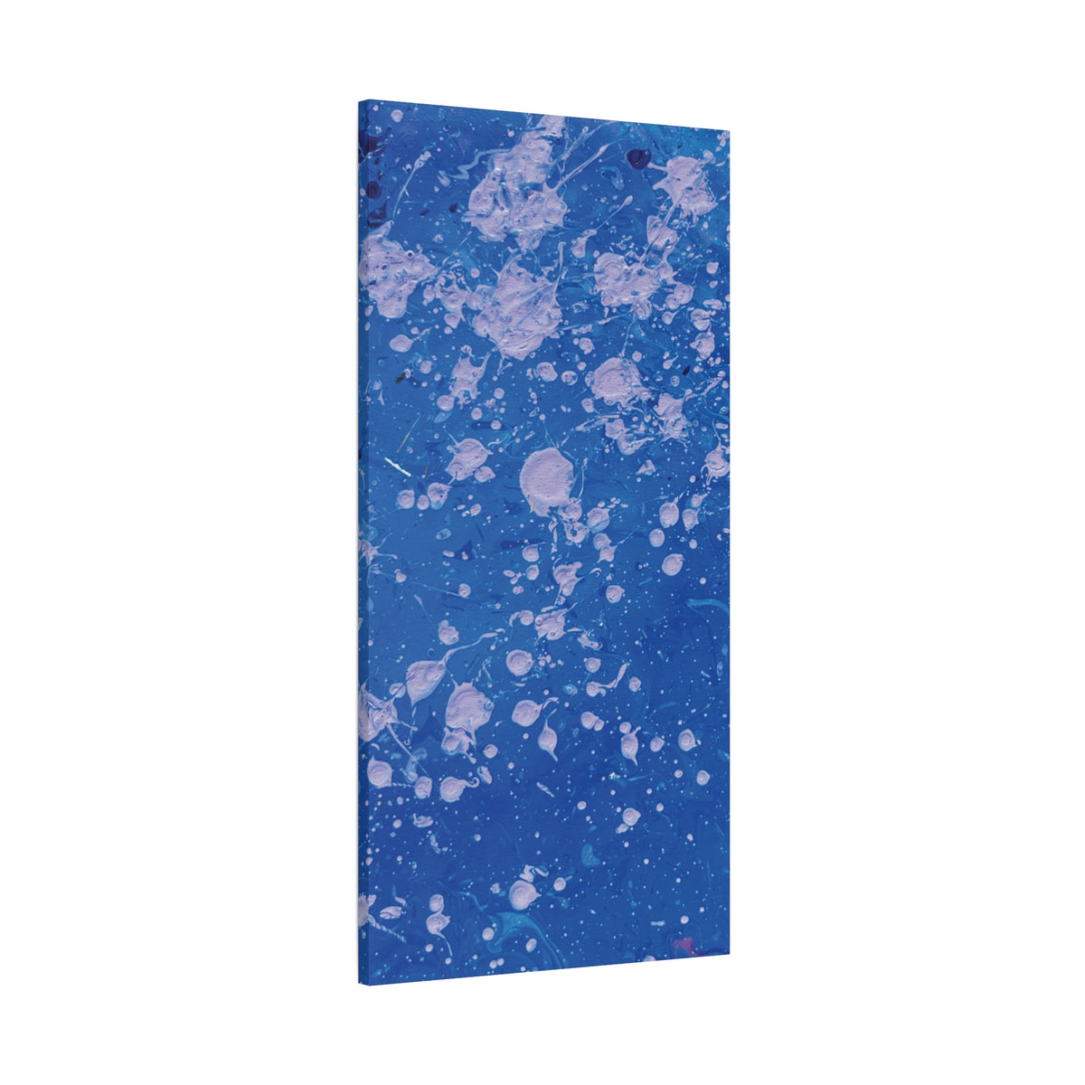 Blue Abstract Splatter Canvas Print  Dots (Matte Stretched 1.25")