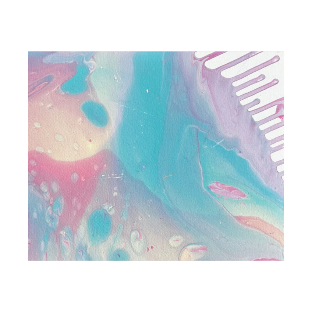 Abstract Pastel Ocean Matte Horizontal Poster Animal Calming Nursery & Bedroom Wall Art