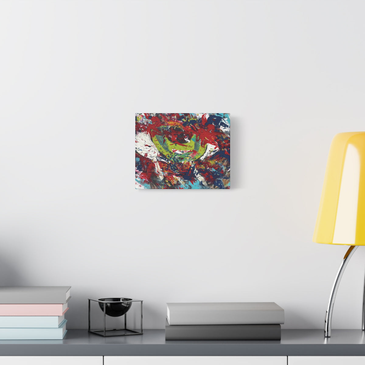 Abstract Burst Matte Canvas Print Eye Colorful Modern Wall Art, Stretched 1.25"