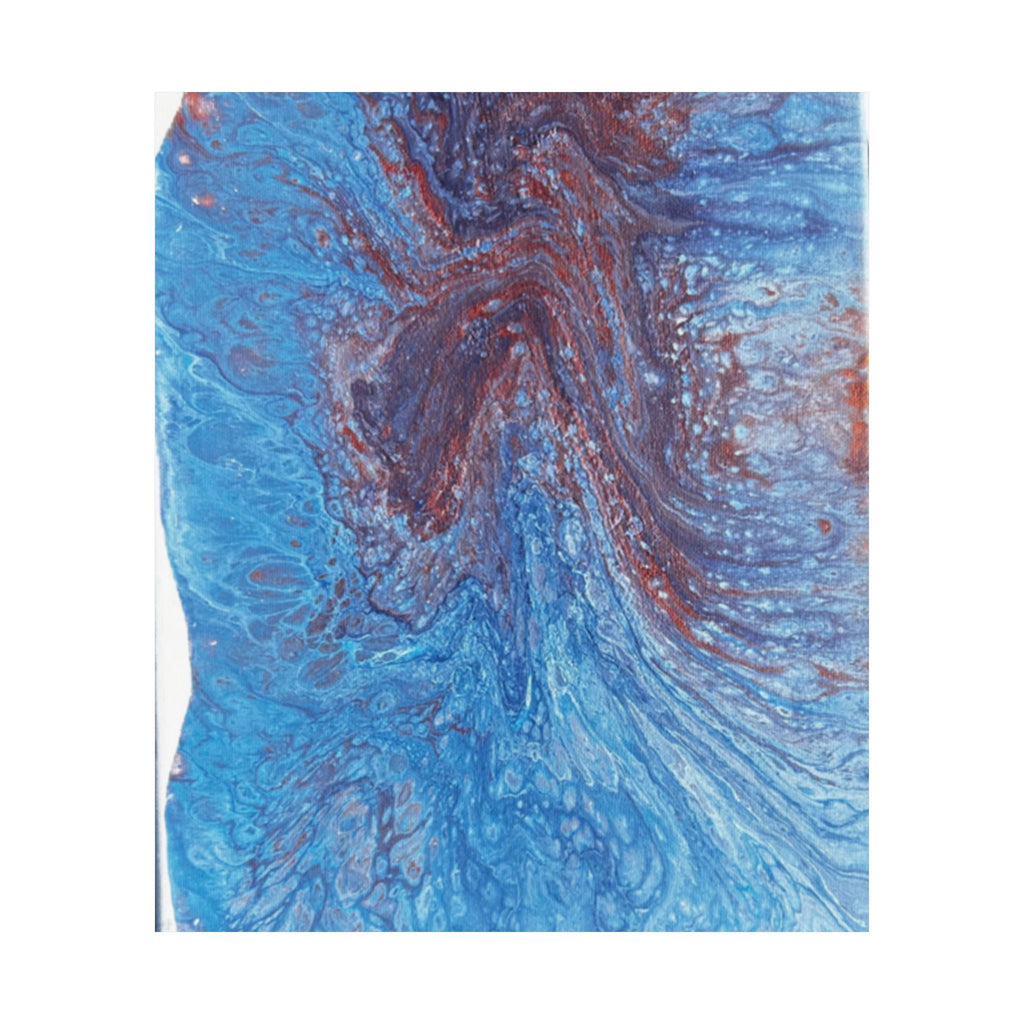 Abstract Blue Resin Art Poster Matte Vertical Wall Art