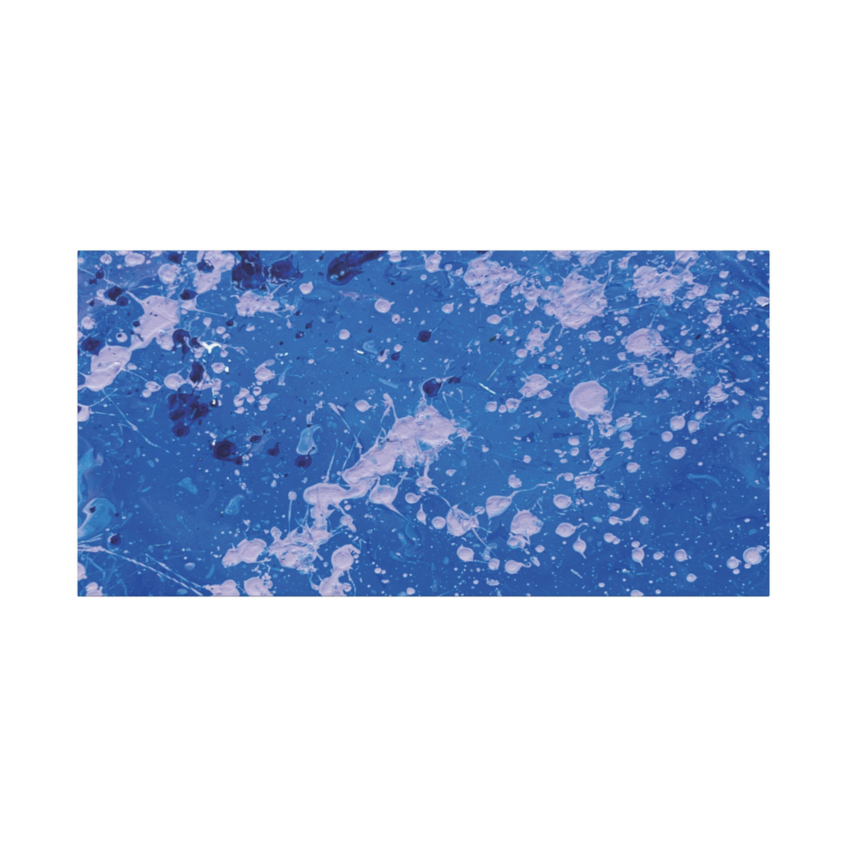Blue Abstract Splatter Canvas Print  Dots (Matte Stretched 1.25")