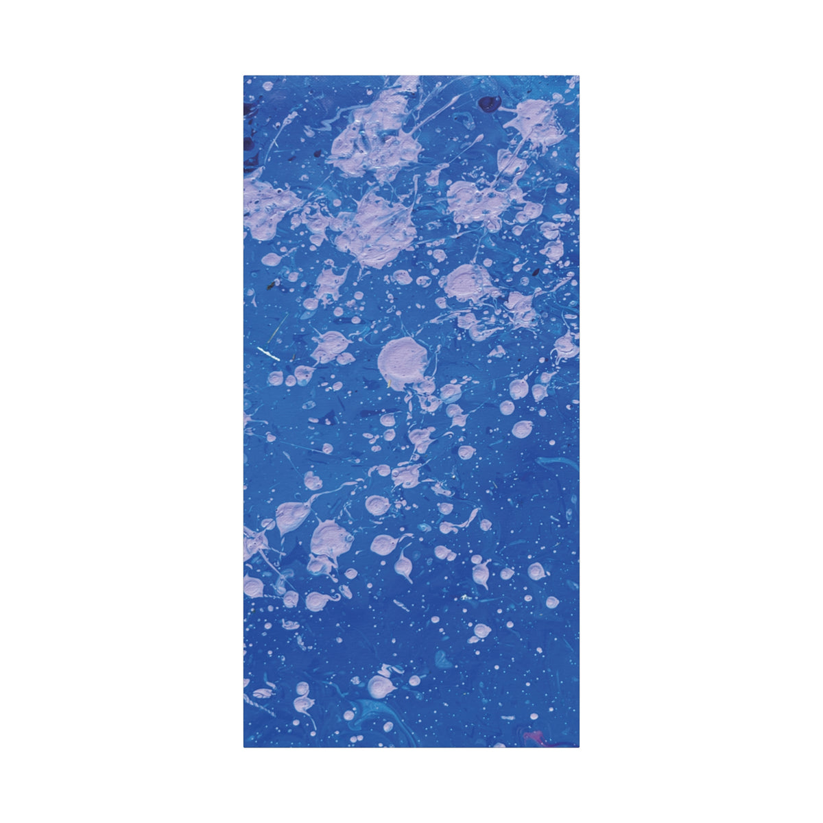 Blue Abstract Splatter Canvas Print  Dots (Matte Stretched 1.25")