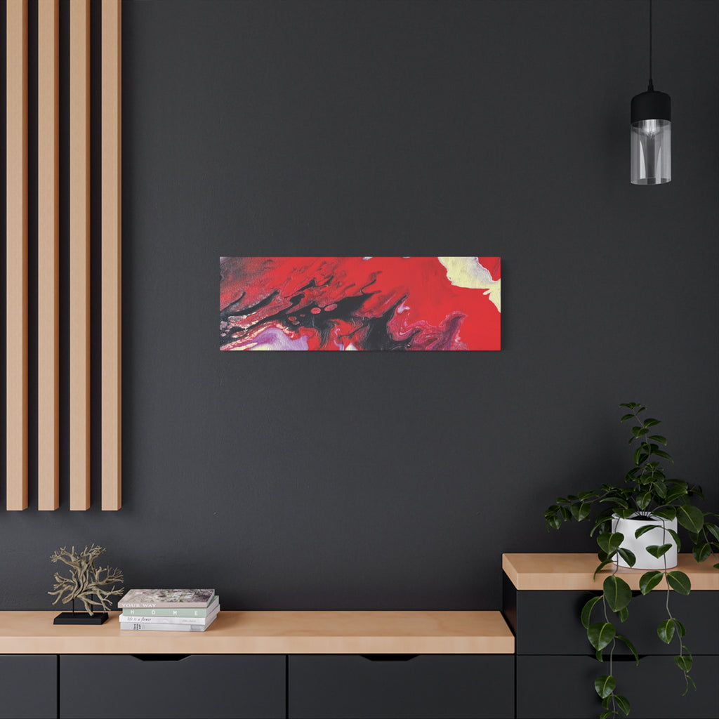 Power Abstract Red Fluid Art Canvas Print (Matte Stretched 1.25")