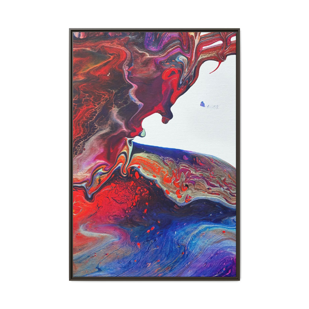 Abstract Fluid Art Matte Canvas Print Multi‑Color Swirl Wall Art