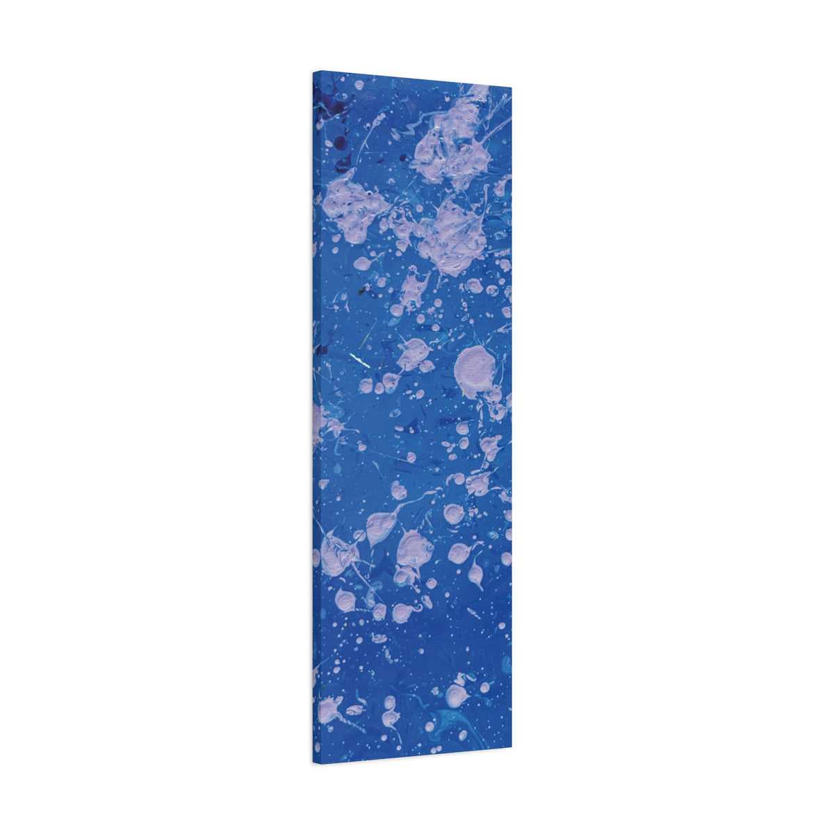 Blue Abstract Splatter Canvas Print  Dots (Matte Stretched 1.25")