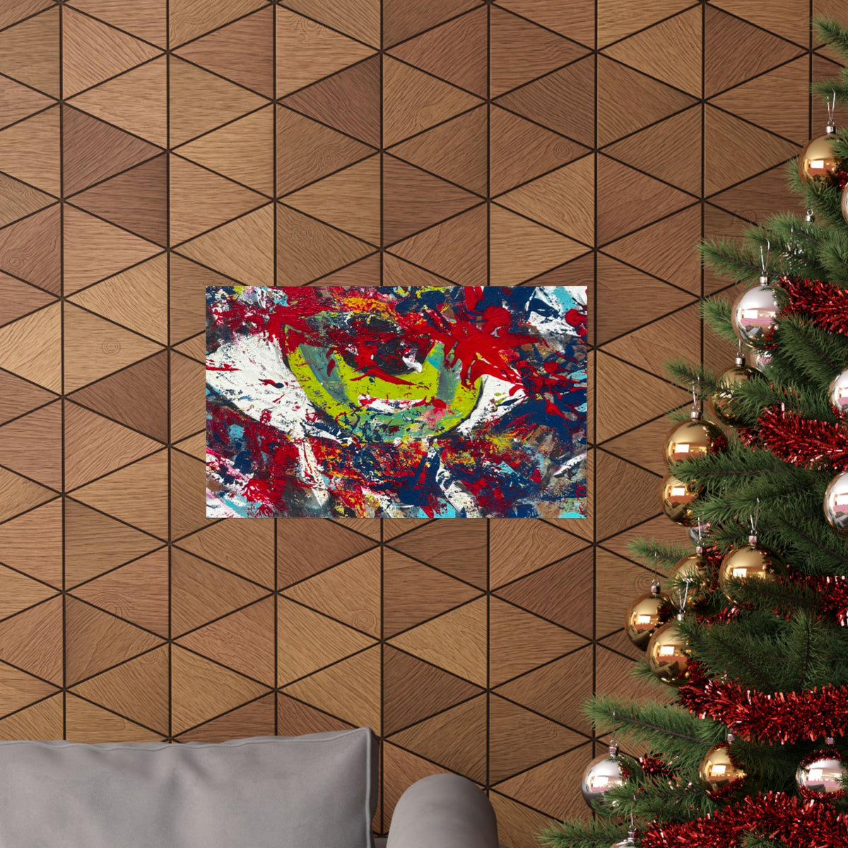 Abstract Color Splash Matte Poster EYE Horizontal Art Print