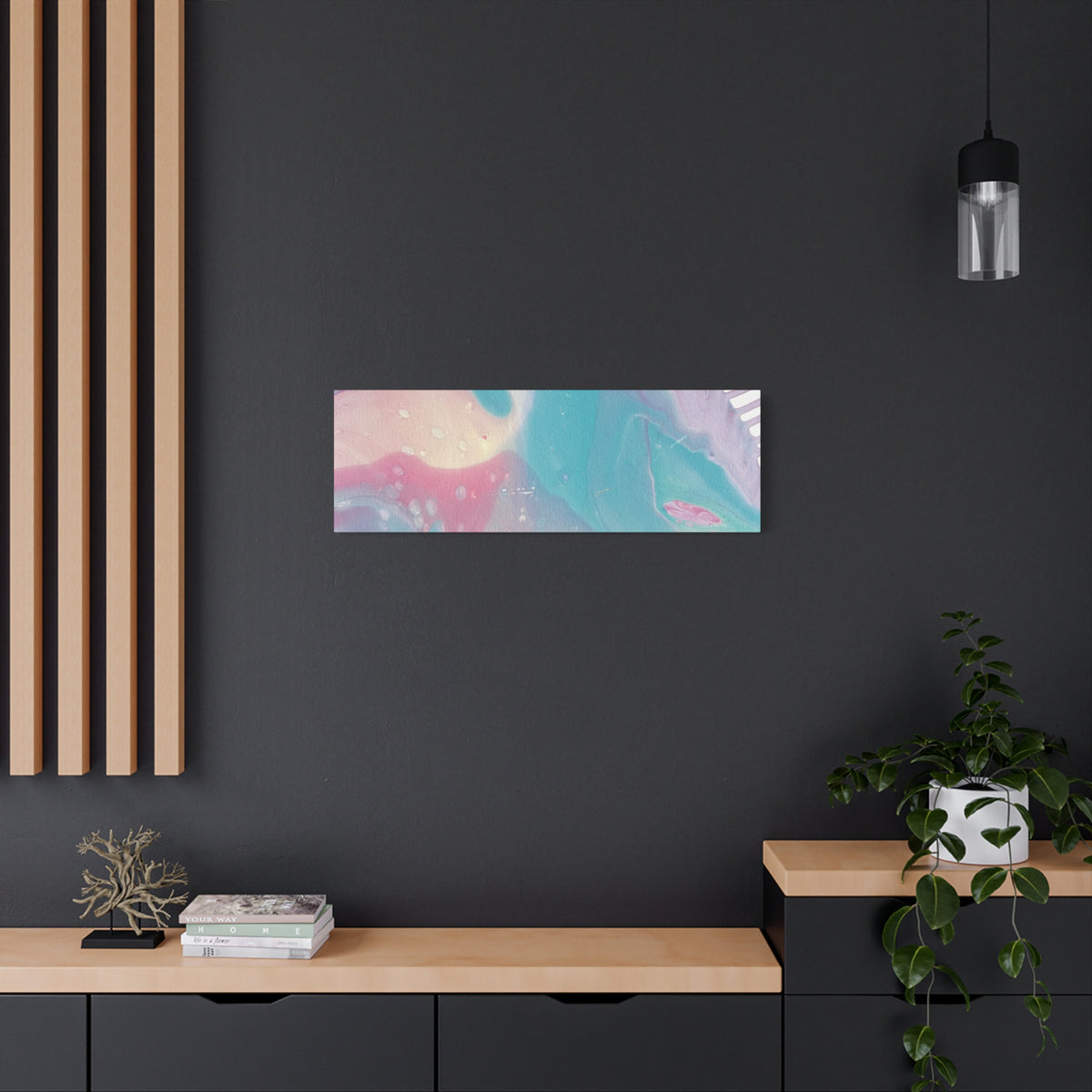 Pastel Fluid Animal Canvas Print Abstract Acrylic Pour Wall Art