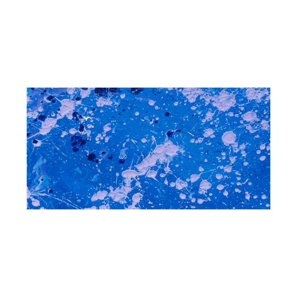 Blue Abstract Splash Matte Poster Horizontal Ocean-Inspired Art Print