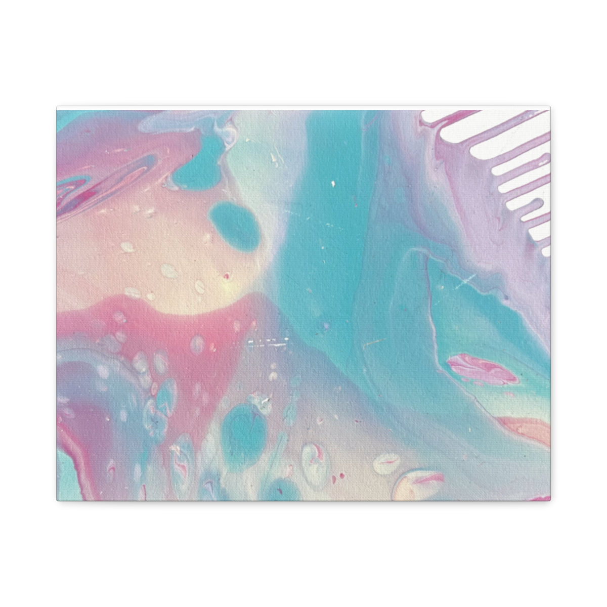 Pastel Fluid Animal Canvas Print Abstract Acrylic Pour Wall Art