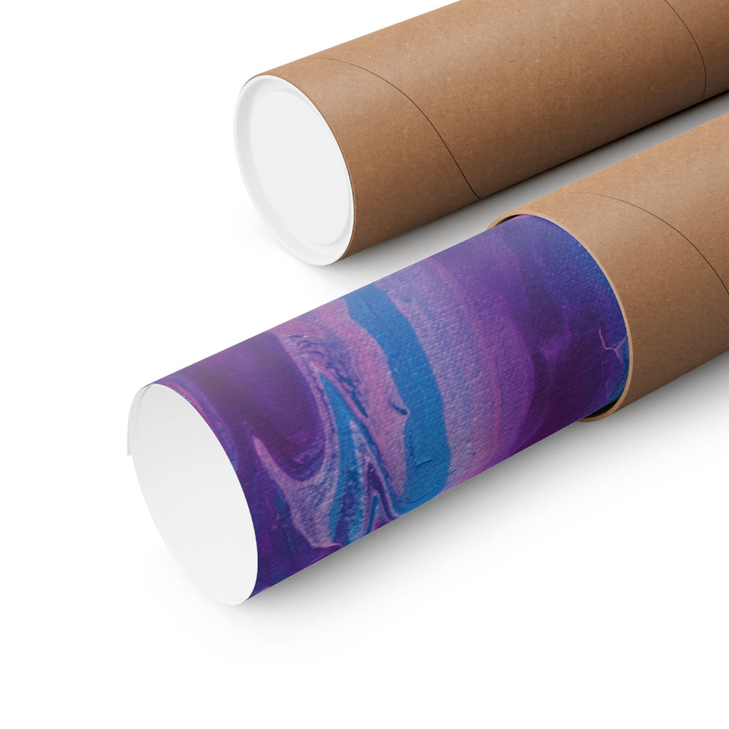 Wave Abstract Purple Fluid Art Matte Poster
