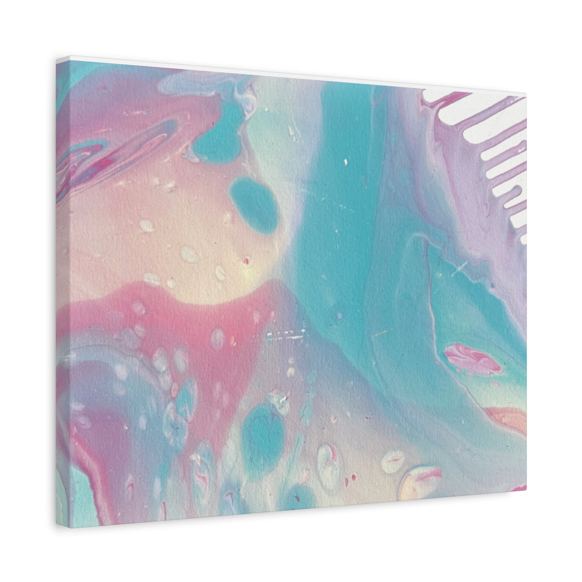 Pastel Fluid Animal Canvas Print Abstract Acrylic Pour Wall Art