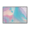 Animal Abstract Pastel Fluid Art Framed Canvas Print