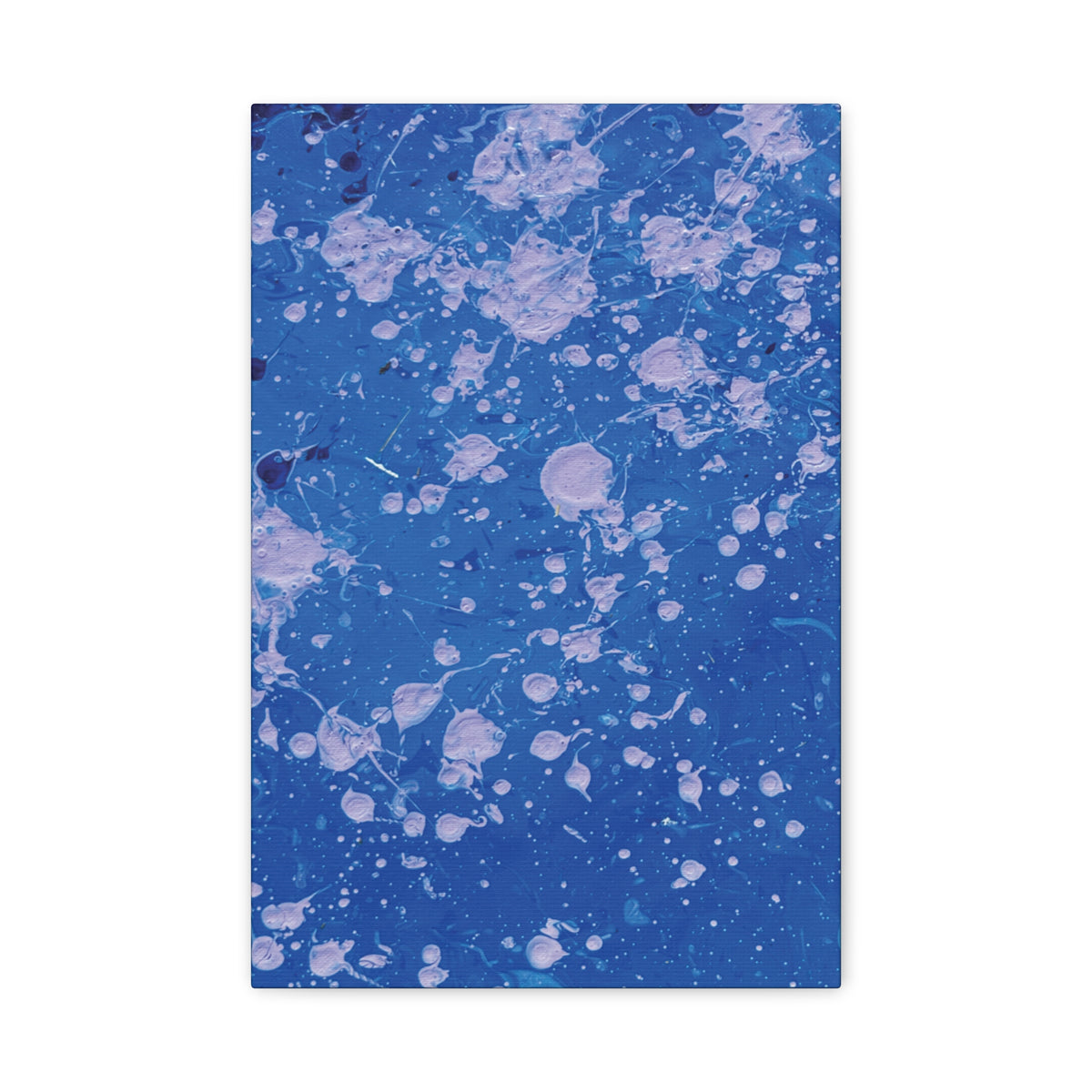 Blue Abstract Splatter Canvas Print  Dots (Matte Stretched 1.25")