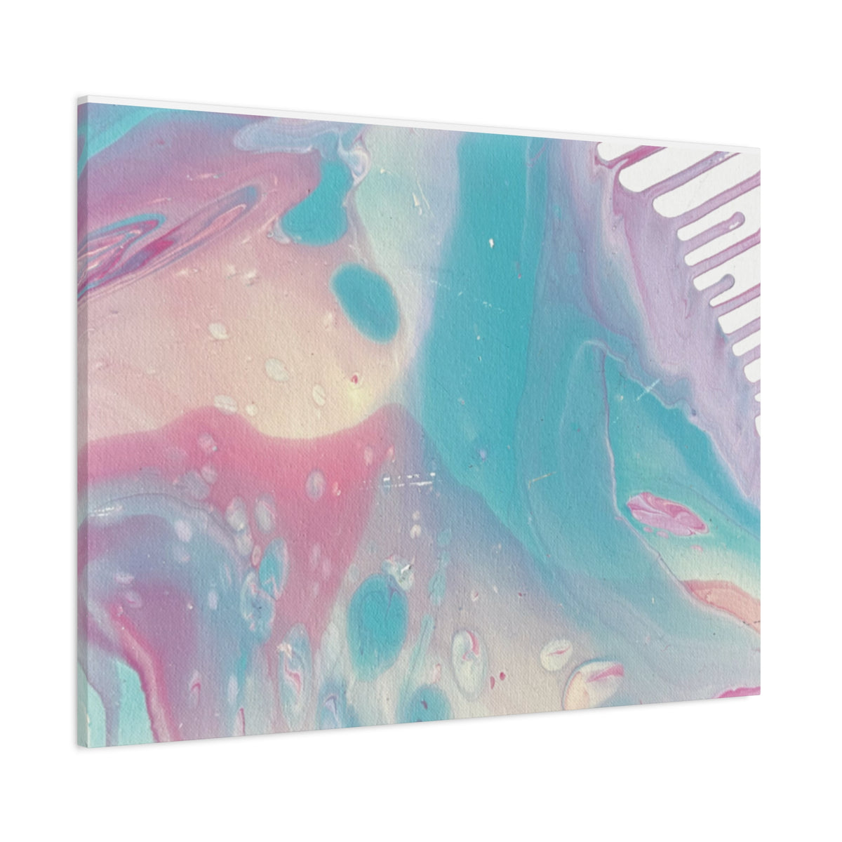 Pastel Fluid Animal Canvas Print Abstract Acrylic Pour Wall Art