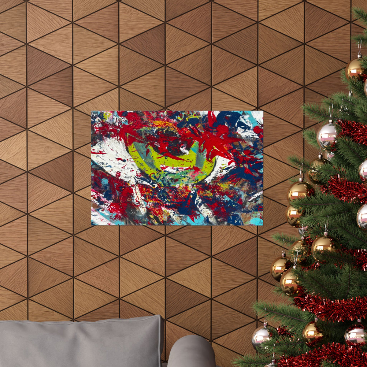 Abstract Color Splash Matte Poster EYE Horizontal Art Print