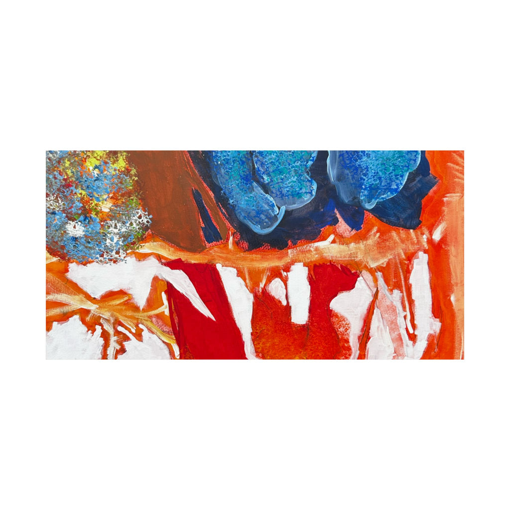 Abstract Color Splash Matte Poster Vibrant Horizontal Modern Wall Art