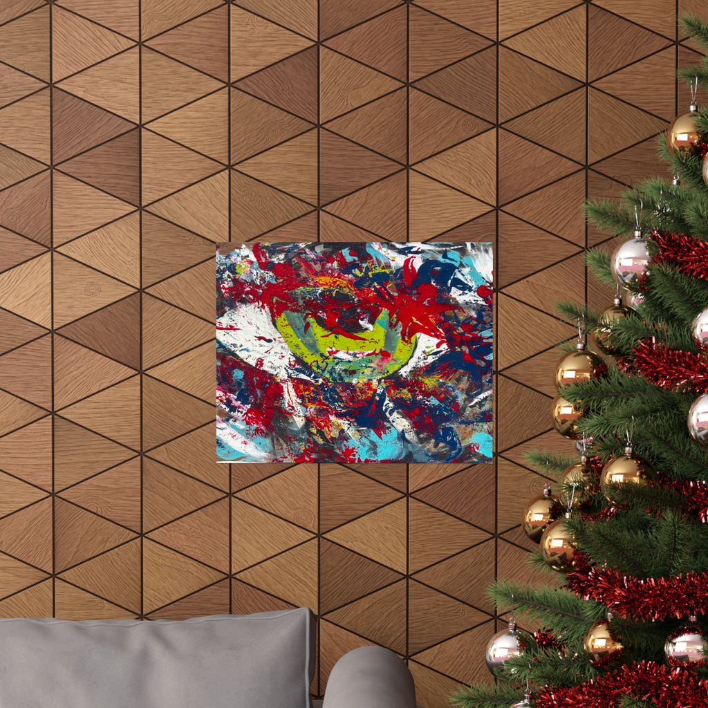 Abstract Color Splash Matte Poster EYE Horizontal Art Print