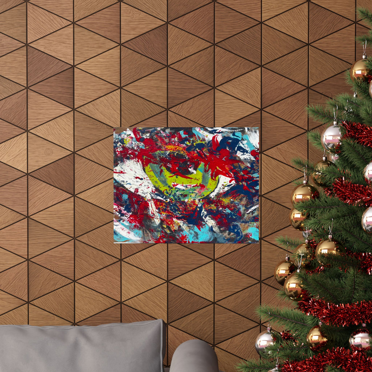 Abstract Color Splash Matte Poster EYE Horizontal Art Print