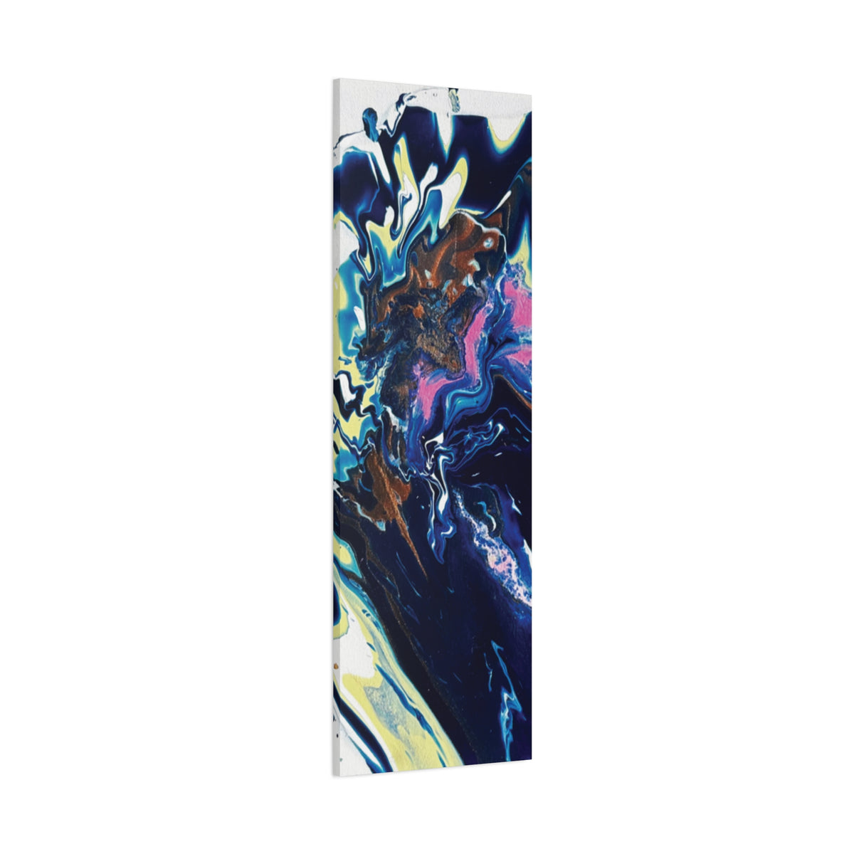 Change Abstract Blue Fluid Art Matte Canvas Print (Stretched Wall Art)