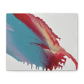 Ceiling Abstract Drip Matte Canvas Print (Blue & Red Fluid Art)
