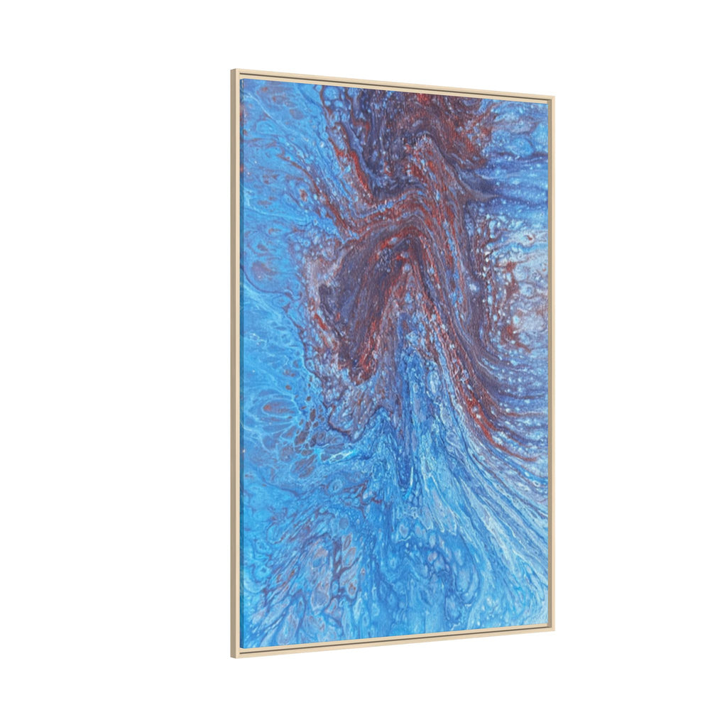 Abstract Blue Fluid Art Matte Canvas