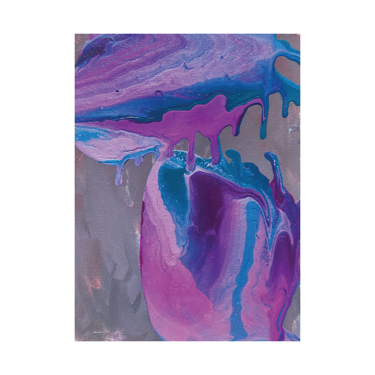 Wave Abstract Purple Fluid Art Matte Poster