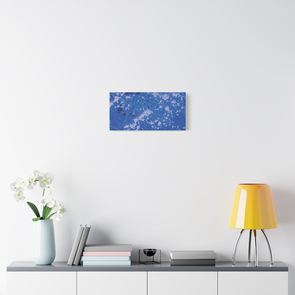 Blue Abstract Splatter Canvas Print  Dots (Matte Stretched 1.25")
