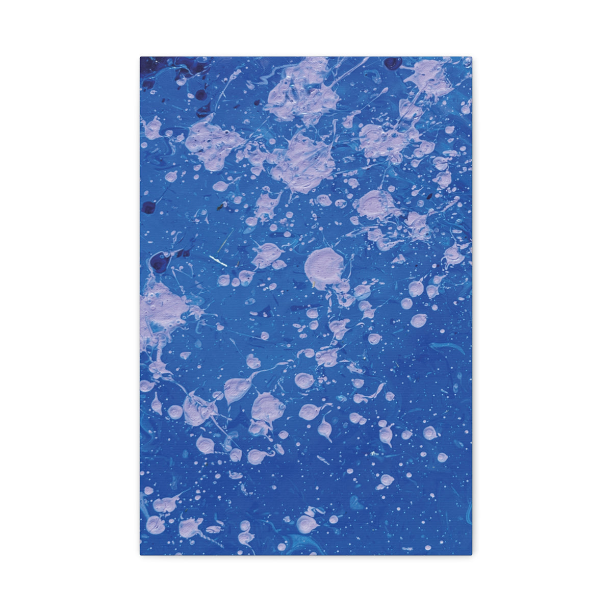 Blue Abstract Splatter Canvas Print  Dots (Matte Stretched 1.25")