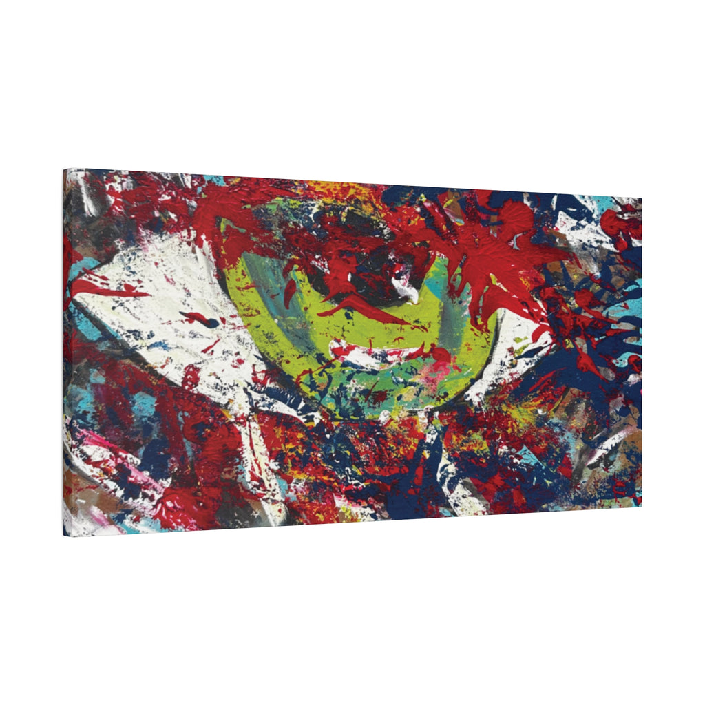 Abstract Burst Matte Canvas Print Eye Colorful Modern Wall Art, Stretched 1.25"