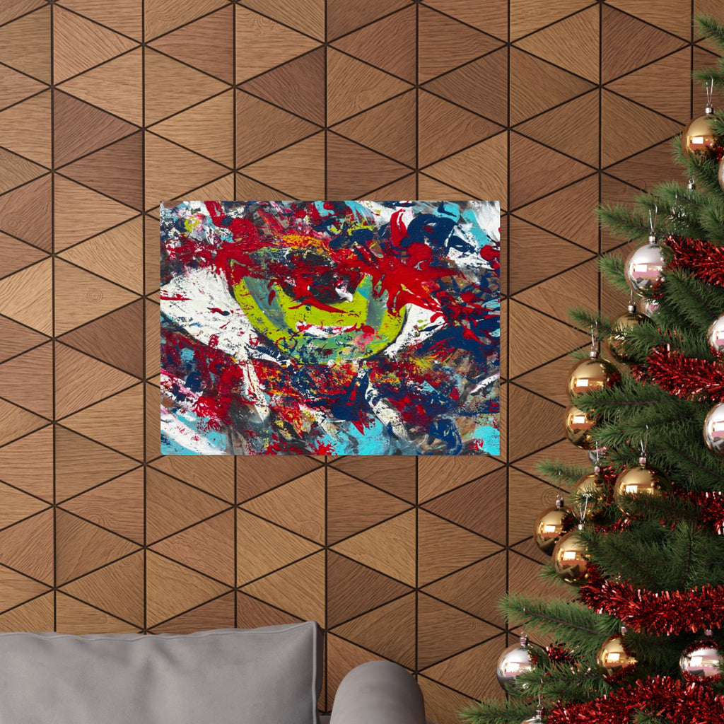 Abstract Color Splash Matte Poster EYE Horizontal Art Print