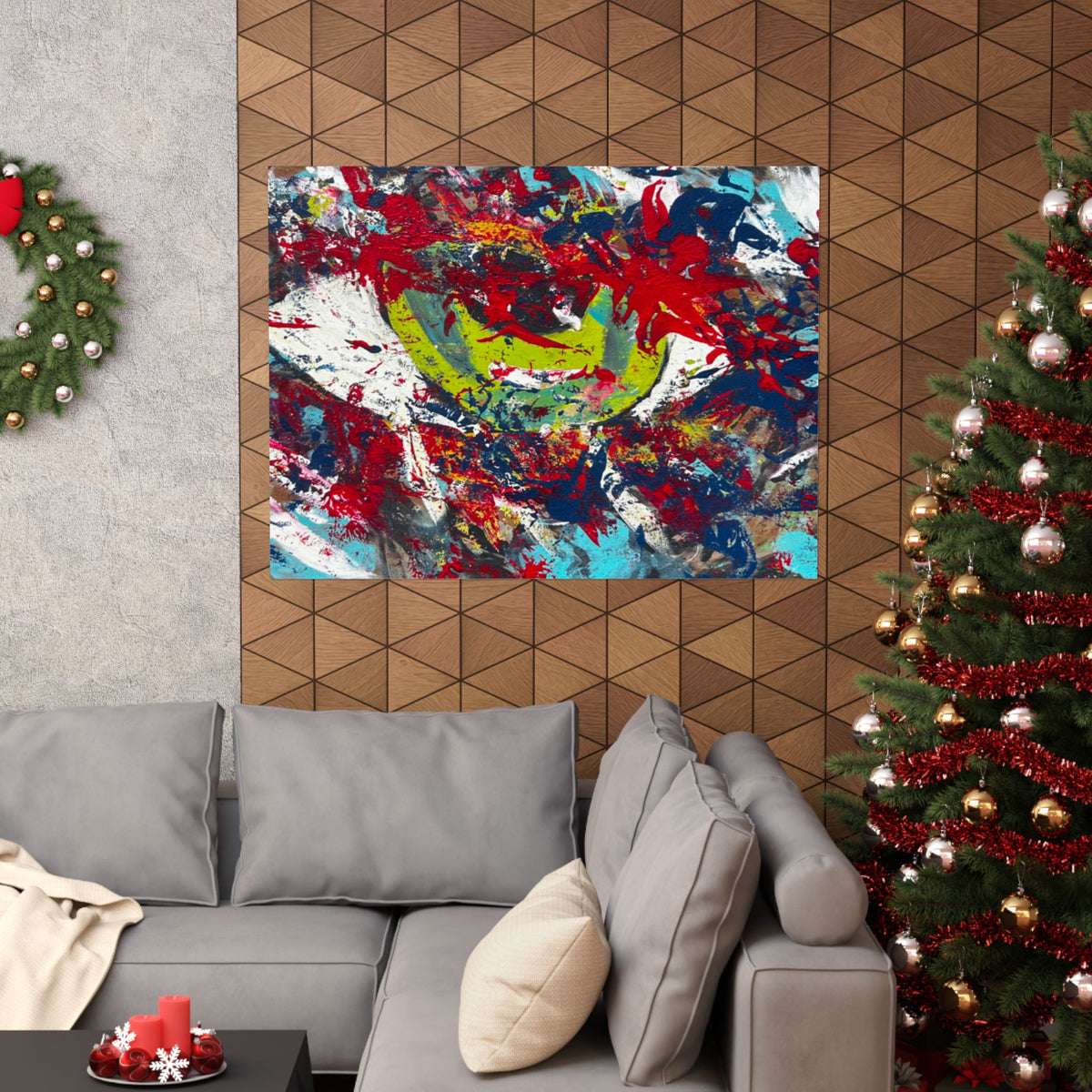 Abstract Color Splash Matte Poster EYE Horizontal Art Print