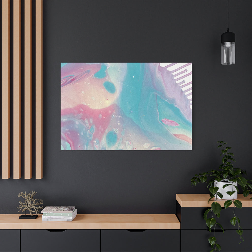 Pastel Fluid Animal Canvas Print Abstract Acrylic Pour Wall Art