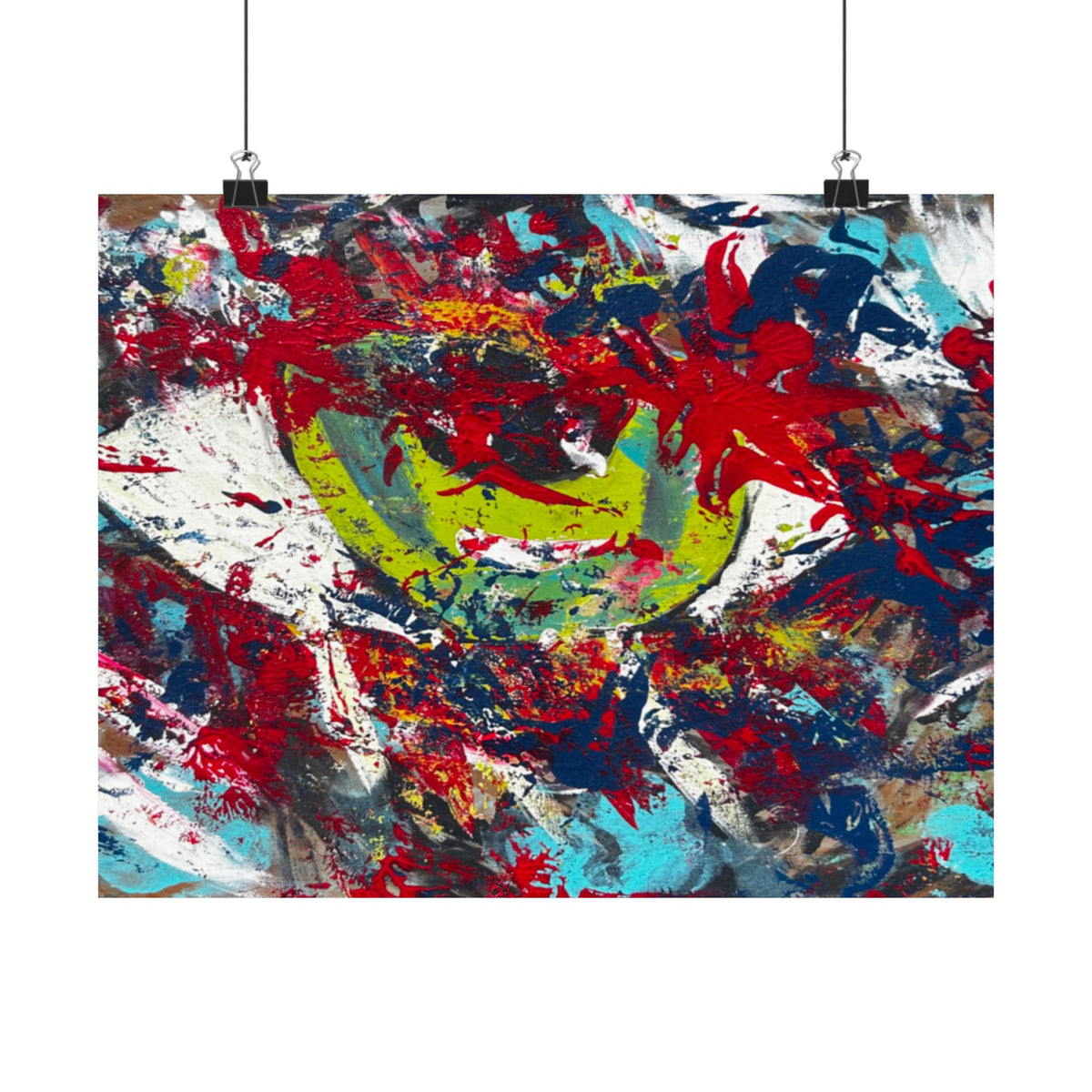 Abstract Color Splash Matte Poster EYE Horizontal Art Print
