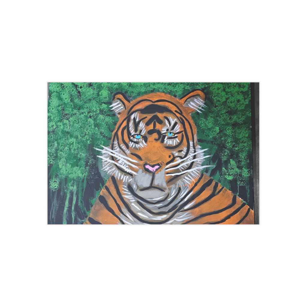 Tiger Portrait Art Print Whimsical Forest Tiger Unframed Print
