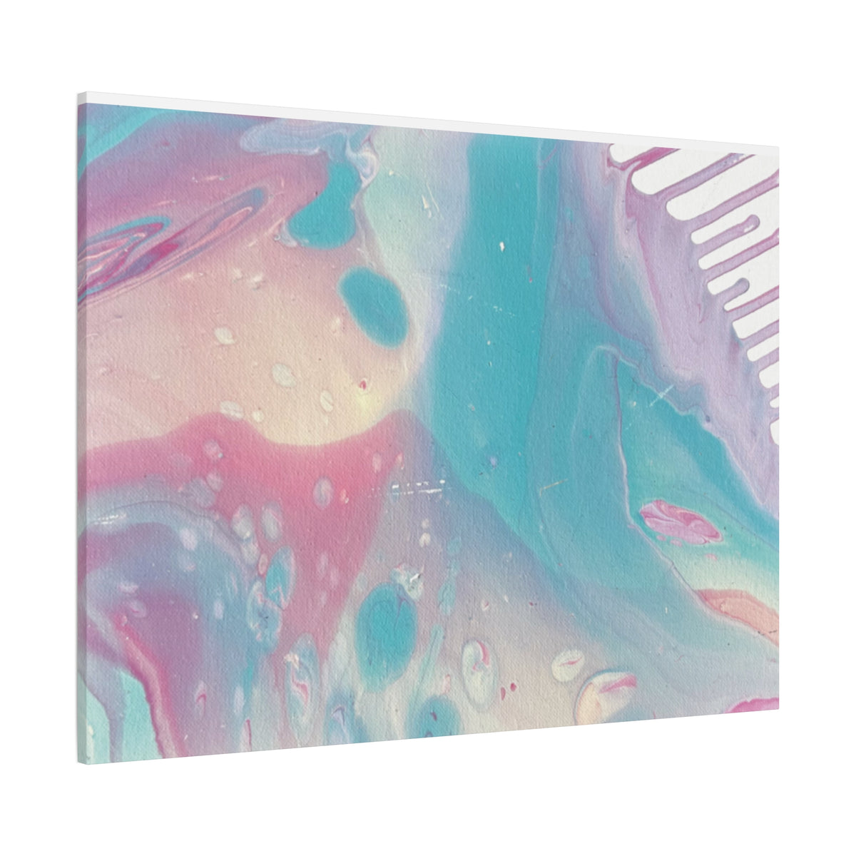 Pastel Fluid Animal Canvas Print Abstract Acrylic Pour Wall Art