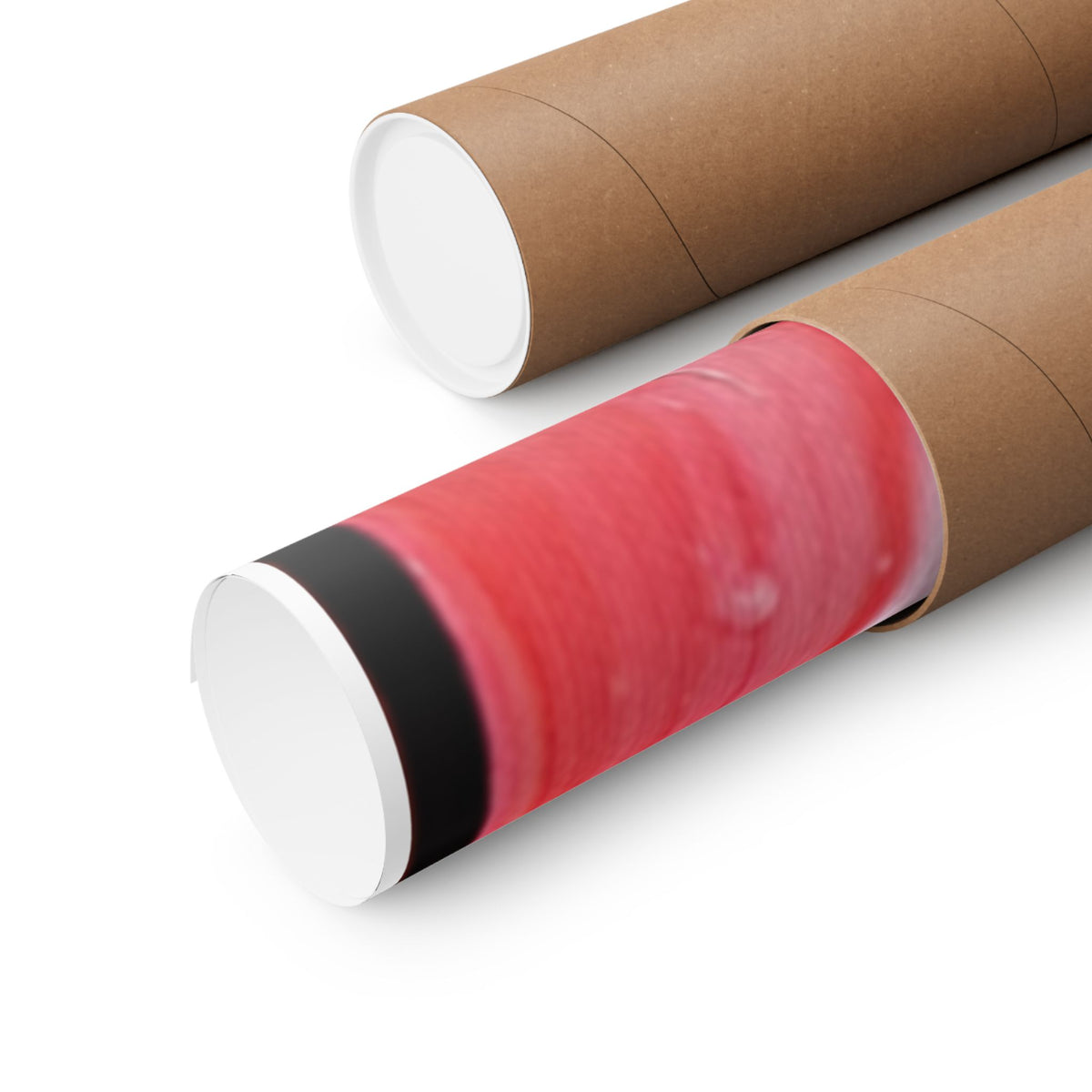 Red Marble Mars Matte Vertical Poster Abstract Red & Cream Wall Art