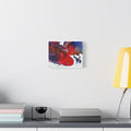 Abstract Red & Blue Fluid Art Canvas Print — Matte Stretched Wall Art