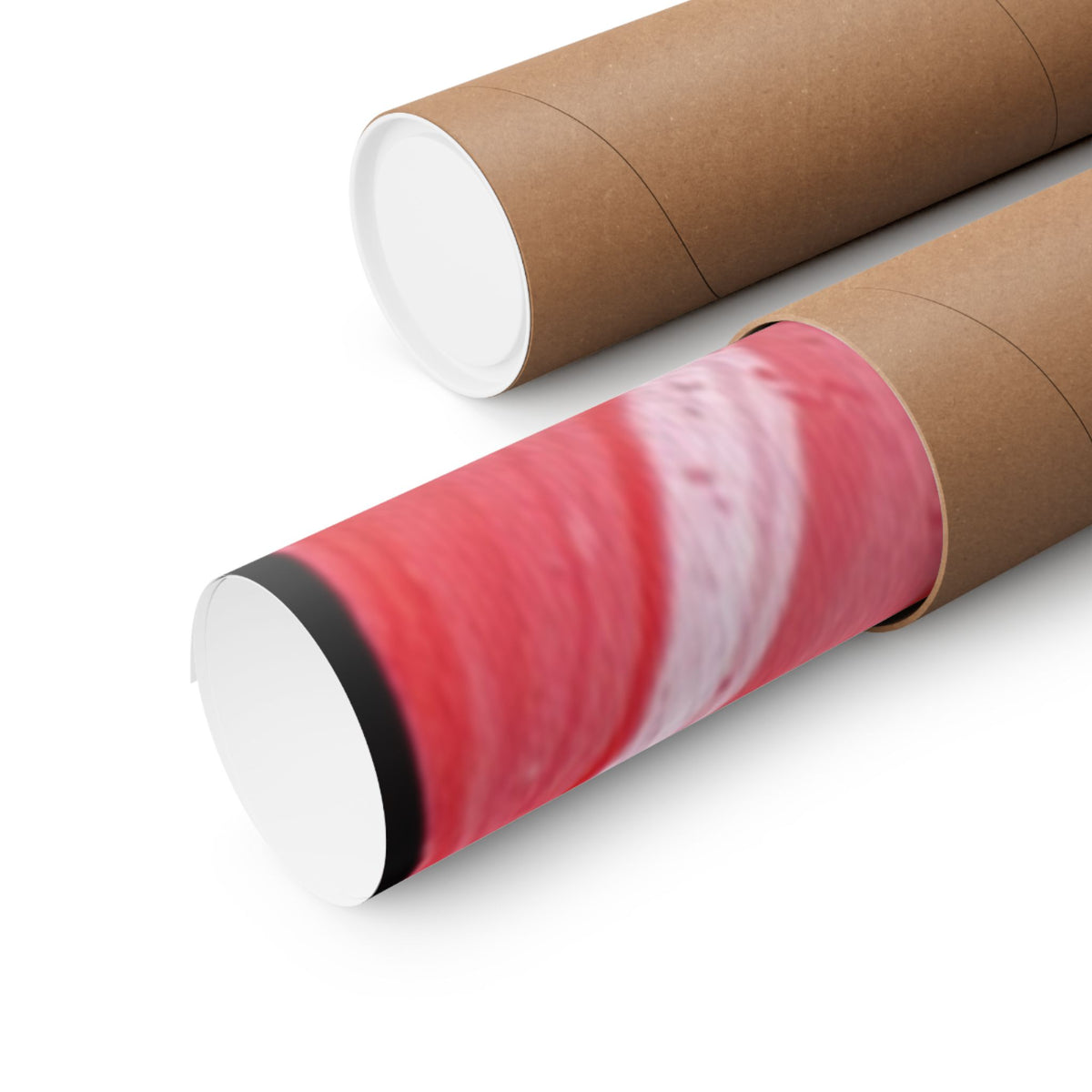 Red Marble Mars Matte Vertical Poster Abstract Red & Cream Wall Art