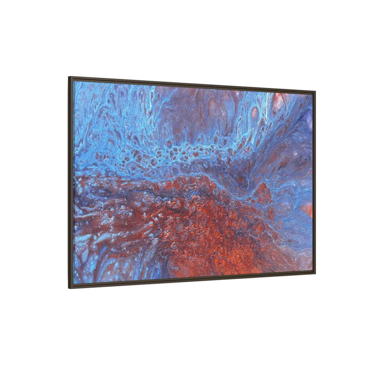 Wave Abstract Oceanic Flow Matte Canvas Framed Art