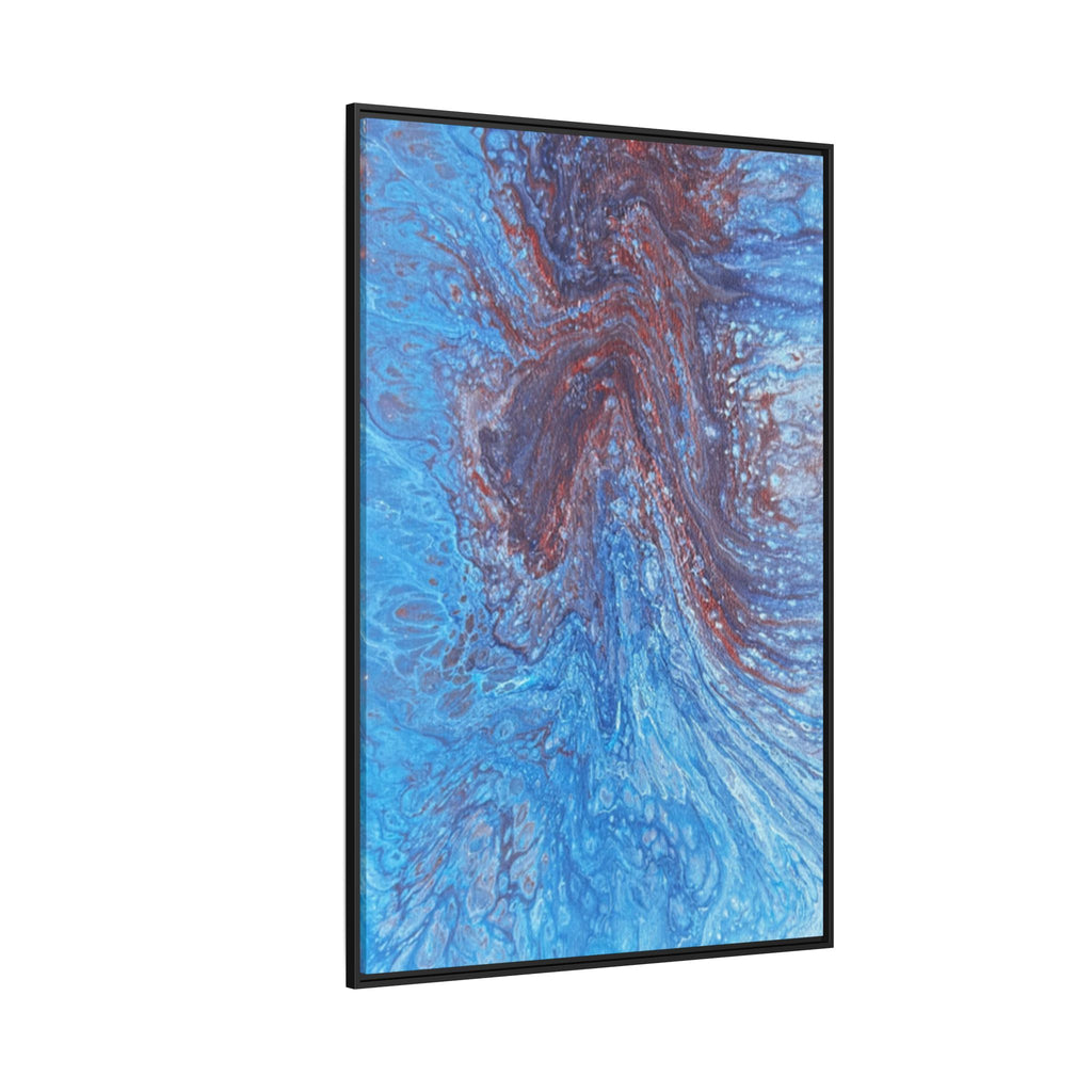 Abstract Blue Fluid Art Matte Canvas