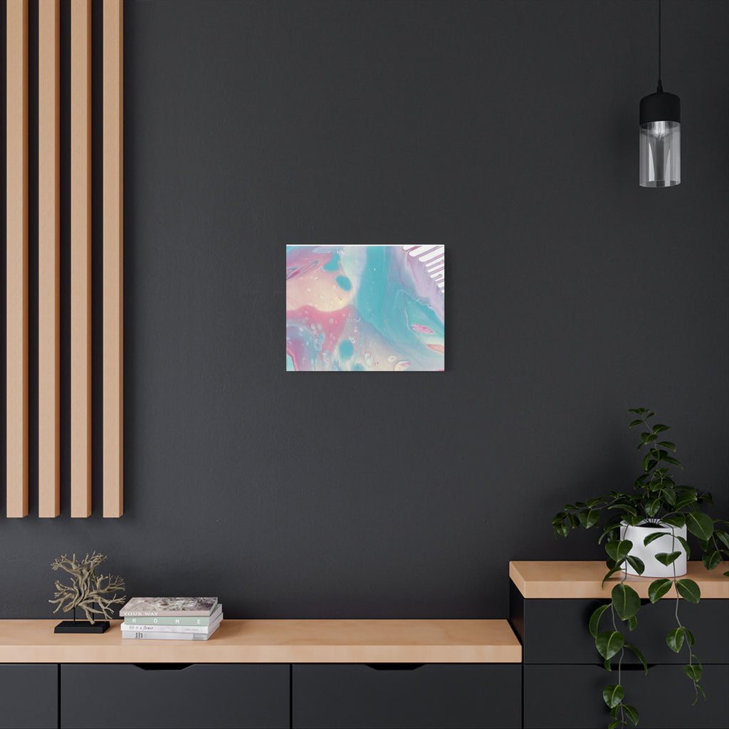 Pastel Fluid Animal Canvas Print Abstract Acrylic Pour Wall Art